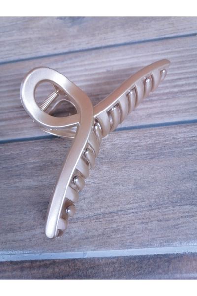 AlkazanAnkara مشبك مزلاج كبير الحجم باللون الذهبي