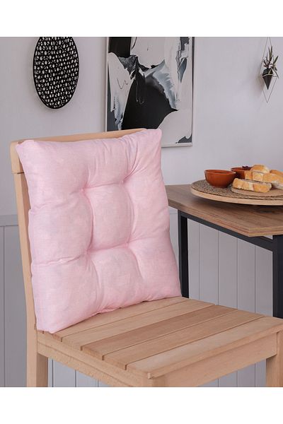 Misev Light Pink Fluffy Chair Cushion
