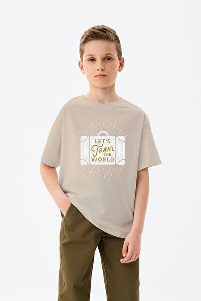 MYADA Hajde da putujemo svetskim pisanim koferom sa štampanom majicom za dečake