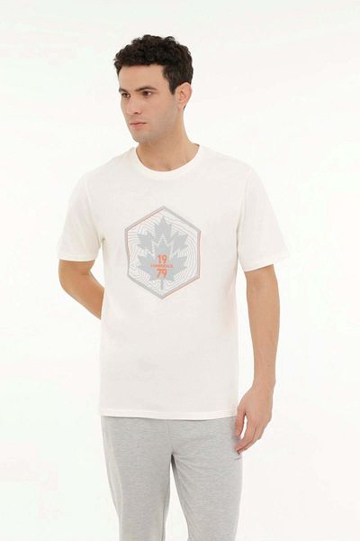 lumberjack ML WOOD 11URB343-067 4FX T-SHIRT - ECRU - XL - ST07320-EKRU-XL