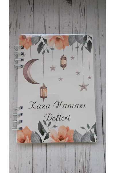DESİGN KAZA NAMAZI DEFTERİ SOMON ÇİÇEKLİ DESEN 5 YILLIK PVC KAPAK