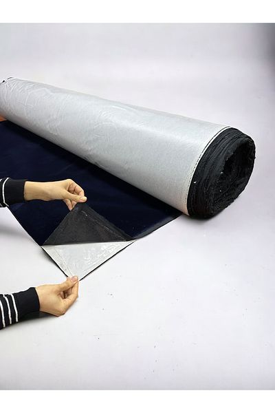 PLUSH STUDIO Αυτοκόλλητο Suede Velvet Fabric Navy Blue 150cm X 100cm Χωρίς ίχνη Velvet Fabric, Υφάσματα για το σπίτι