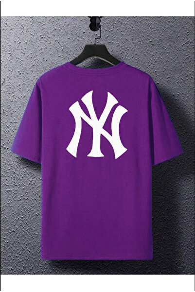 Medinenur Унісекс футболка з принтом Ny з горловиною з екіпажем