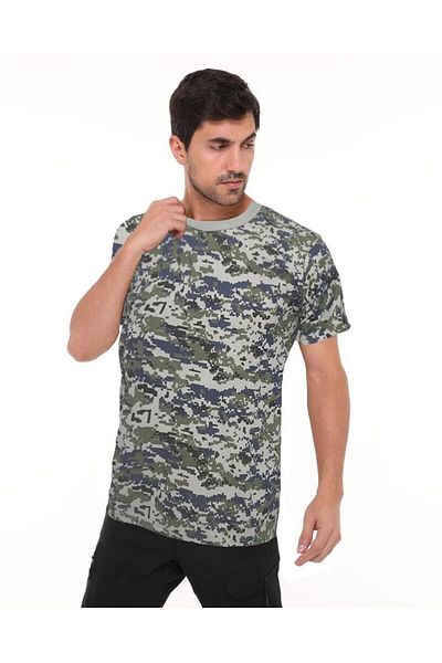 SINGLE SWORD Tricou cu mânecă scurtă cu imprimeu de camuflaj - Tricou subțire