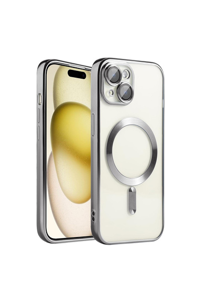 Dexmon iPhone 15 Uyumlu Kılıf Kamera Lens ve Hoparlör Toz Korumalı Magsafe Şa...