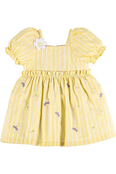 İdilbaby&Mamino IDILBABY&MAMINO baby girl yellow embroidery dress