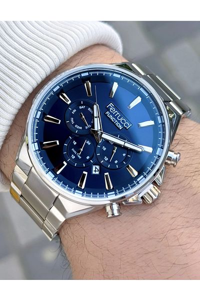 Ferrucci Function FCF.12654FM.01 Steel Cord Men's Wrist Watch
