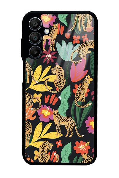 Spoyi Samsung A15 Glossy Phone Case with Flower Cats Design
