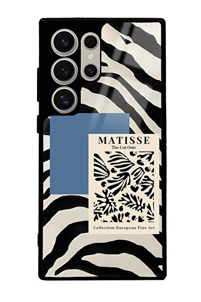 Spoyi Samsung S24 Ultra Zebra Matısse Tasarımlı Glossy Telefon Kılıfı