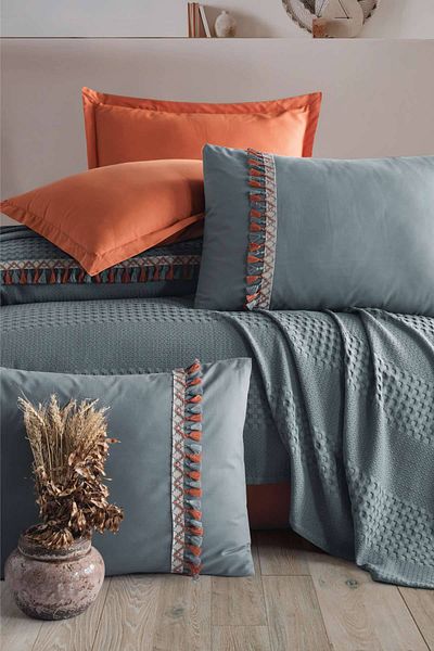 Clasy Boutique Single Tasseled Pique Set Bohamline