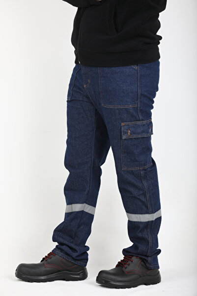 TEXKABİ Kot İş Pantolonu Mavi İşçi Pantolonu