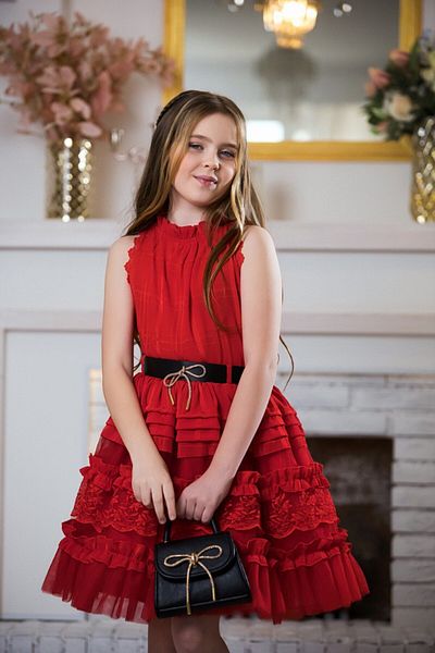 Ribbon kids Linen Jacket Lace Blouse Skirt Belt Bag