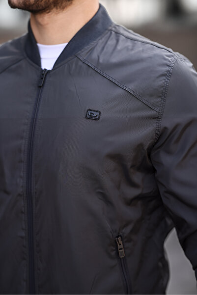 ixir Εποχιακό ανδρικό παλτό Anthracite με λεπτομέρεια στο στήθος