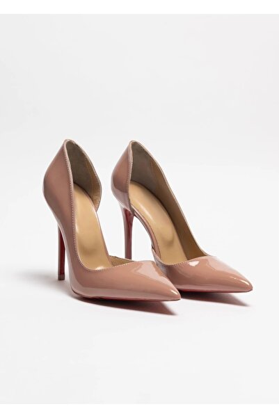 ASPECTO Canopus - Somon Rugan Stiletto Hakiki Deri Astarlı Topuklu Ayakkabı