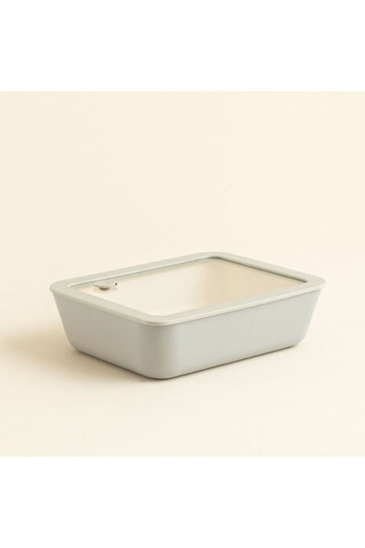 Chakra Agni Glass Storage & Baking Container 2 Piece Set Light Grey