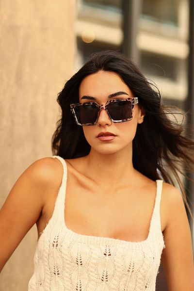 ModaLucci زيبرا نمط النظارات الشمسية