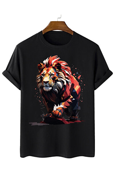 Aslan Tişörtü - Lion Tshirt - 3 Boyutlu Aslan Tişörtü - D Lion Tshirt3