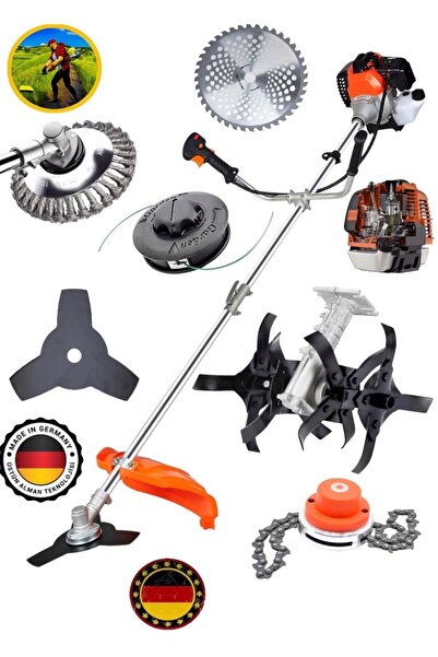 Germany Steel German 15 Hp Yan Tipi Benzinli Ot Çalı Tırpanı Çim Biçme Makina...