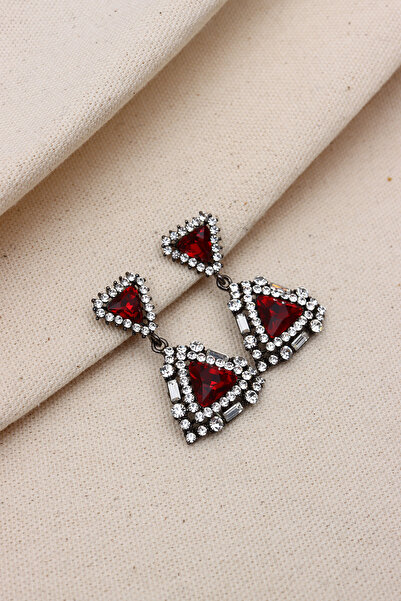 Süspüs Accessories TAŞLI ÜÇGEN ABİYE KÜPE