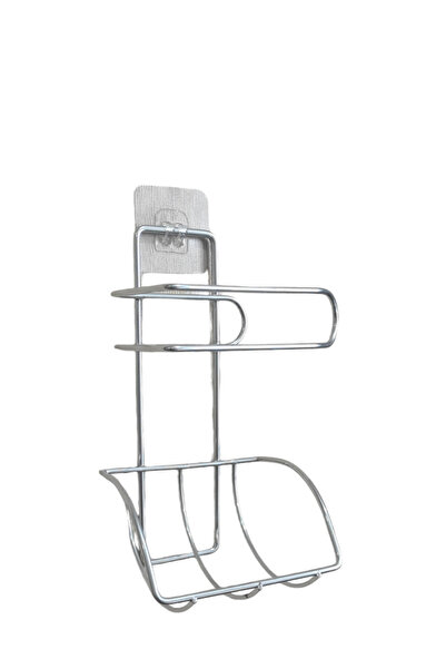 METALAY حامل ورق مرحاض قابل لإعادة التعبئة من الكروم - لاصق