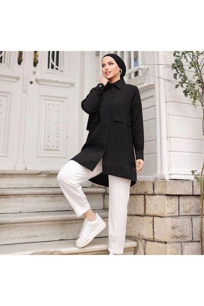 SMN Karen Kardaş Boutique Hijab Women's Shirt Tunic Black
