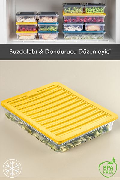 Meleni Home Yellow Microwave Compatible Storage Container - Food 1x2400ml