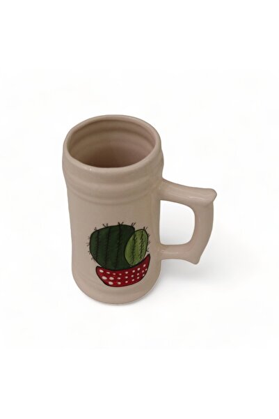 Hedea كوب كبير جدًا مرسوم يدويًا بالصبار