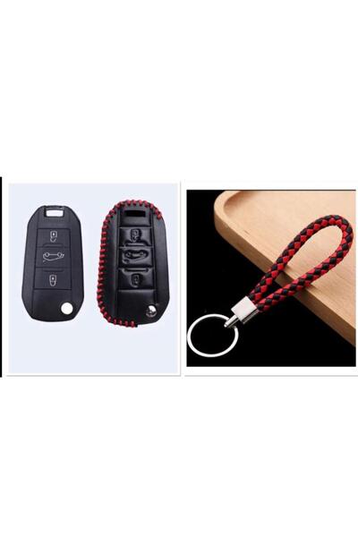 ŞENYILDIZ AKSESUAR Peugeot 208 308 301 3008 5008 Luxury Leather Key Protectio...
