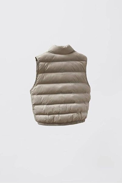TİJK Boy's Brand Puffer Vest with Elastic Waistband