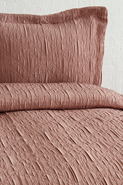 Karaca Home Angle Çift Kişilik Yatak Örtüsü Seti Pudra