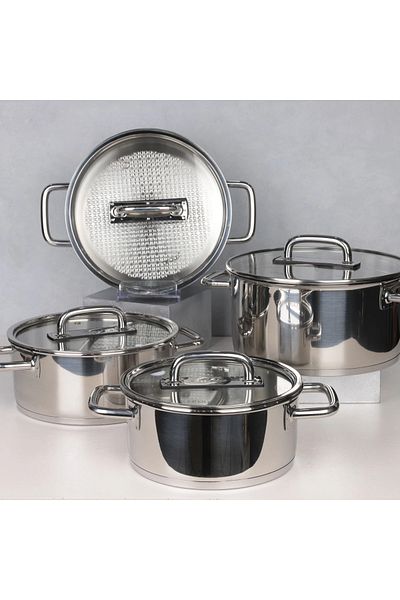 AROW Venita 8 Piece Steel Pot Set
