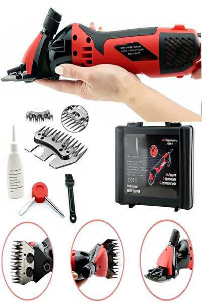 MOONSHOP Alman Design 4800 Watt Çift Metal Şanzuman Koyun Keçi Kirkma Kirpma ...