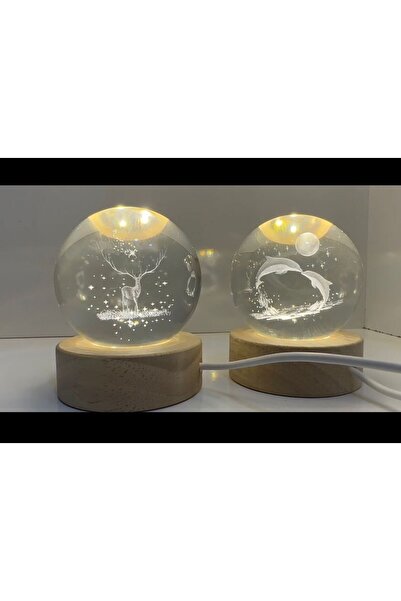 FASTSELLER 2'li Set Gezegen Küre Geyik-Yunus Balığı Konsept Ofis Yatak Odası ...