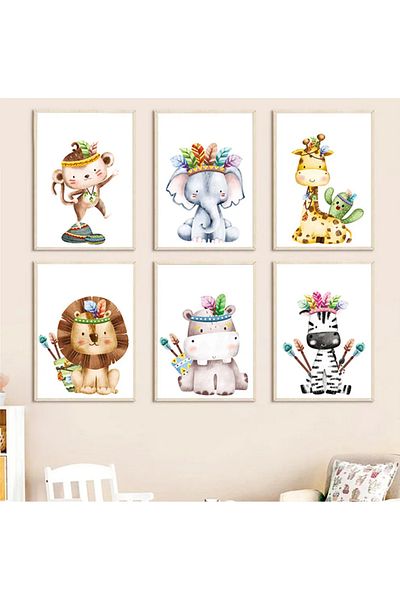 TRENDPOSTER Модерна самоучителска масичка от 6 MDF части за детска стая