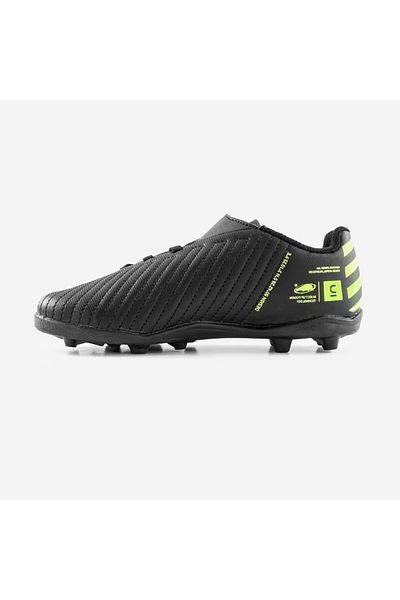 Decathlon أحذية كرة القدم للأطفال من KIPSTA - أسود / أصفر - 100 Easy AG/FG