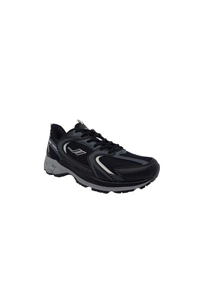 Lescon Orion Unisex Black Lace-up Walking Running Sports Shoes