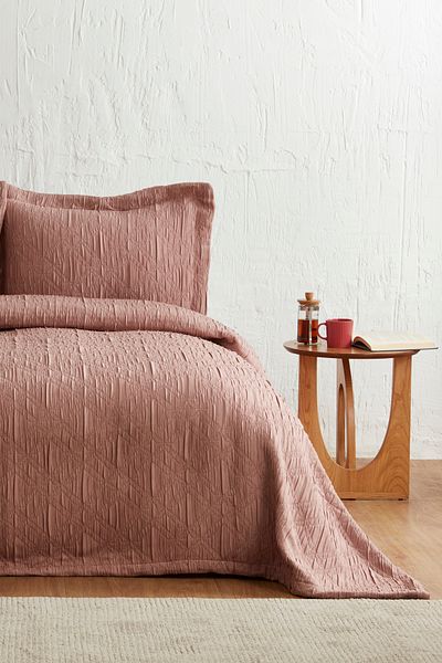 Karaca Home Double Angle Bedspread Set - Powder