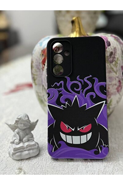 kalimera Samsung A34 Compatible Silicone Launch Pattern Phone Case with Velvet Inside Camera Protection