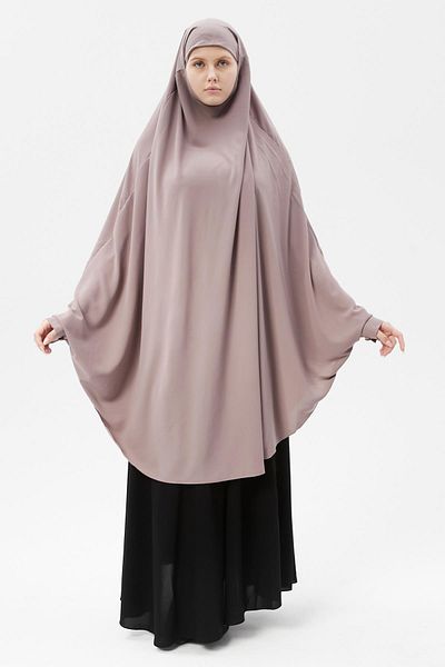 Altobeh Γυναικείο Hijab Medina Μεταξωτό Σεντόνι με Πέπλο Σουφλέ Hijab Dark Rose dry