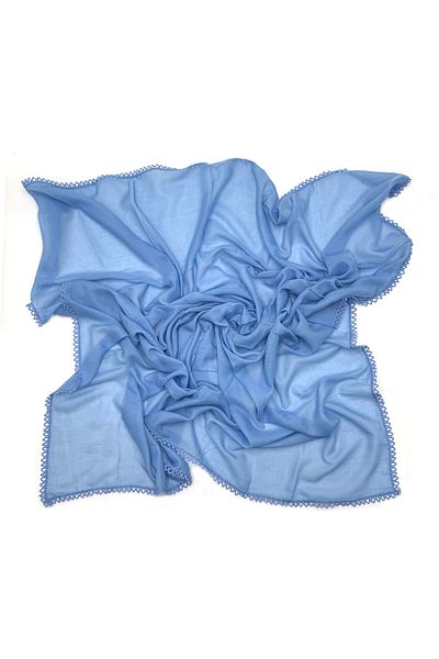 nazipek Bumbac de culoare solidă scrisă 100x100cm eșarfă importată cu margini brodate