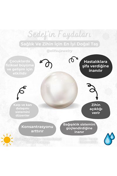 Elifsu Jewelry Mother of Pearl Courage Stone Natural Stone Necklace