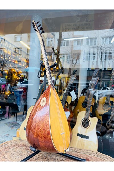 PENA MÜZİK Kısa Sap Üst Seri Tam Profesyonel Maun Bağlama 40 Tekne Jak Girişli