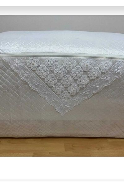 AYHOME Pearl Embroidered Satin Quilt Bag Quilted Bag Dowry Bag Package Bag 50 X 50 X 100