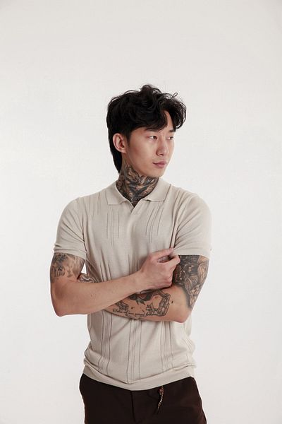 The Champ Clothing Ανδρικό πλεκτό μπλουζάκι Polo Neck