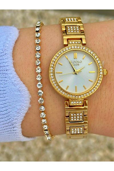 JG. Polo Club Pc.ft.1.113 Jg.polo Club Steel Cord 30 Mt Water Resistant New Season Stylish Design Women's Wristwatch
