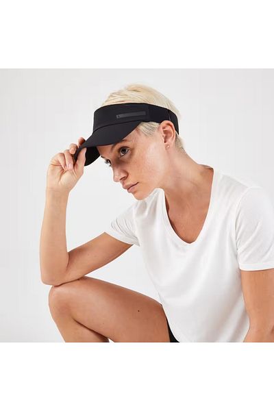 Decathlon Adult Running Visor - Black - Kiprun V2