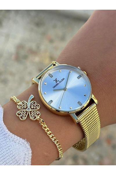 Daniel Klein Dk.ft.1.360 Steel Cord 30 Mt Water Resistant New Season Stylish Design Women's Wristwatch