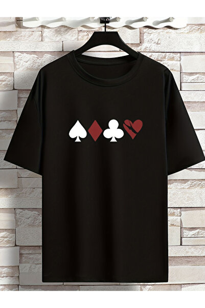 BEGRİFF تي شيرت للجنسين مطبوع عليه قلب مكسور