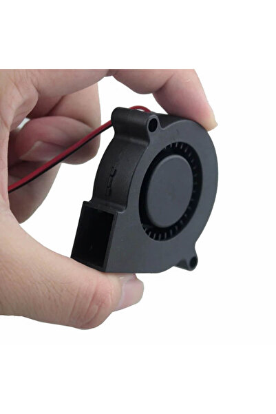 ROBİZ 5015 12V DC Salyangoz Fan 2 Pin 3D Yazıcı Soğutma Fanı Santirfüj Havalandırma Klima Türbin Kuluçka