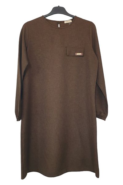 GGMM BATTAL LINEN AYROBIN POCKET DETAIL TUNIC